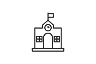 Elementary School Icon: A Versatile Graphic Design Asset for Local Business Branding