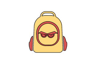 School Bag Filled Line Icon – A Versatile Graphic Design Asset for Creative Projects