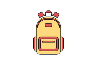 School Bag Filled Outline Vector Icon: A Versatile Graphic for Modern Branding