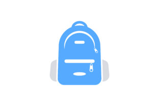 School Bag Flat Icon Vector: A Versatile Graphic Design Asset for Local Business Branding