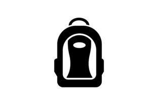 School Bag Glyph Vector Icon: A Versatile Graphic for Creative Projects