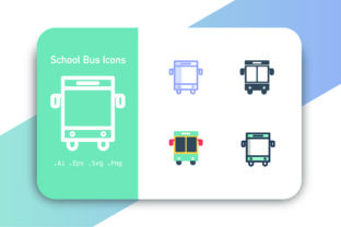 School Bus Icons Vector: A Versatile Graphic Design Asset for Marketers