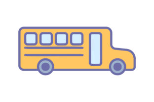 School Bus Liner Fill Icon: A Versatile Graphic for Local Business Branding
