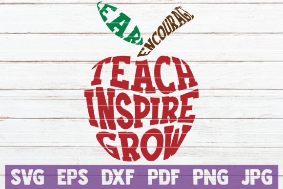 Teacher Apple Cut File: Graphics and Crafts for Modern Branding