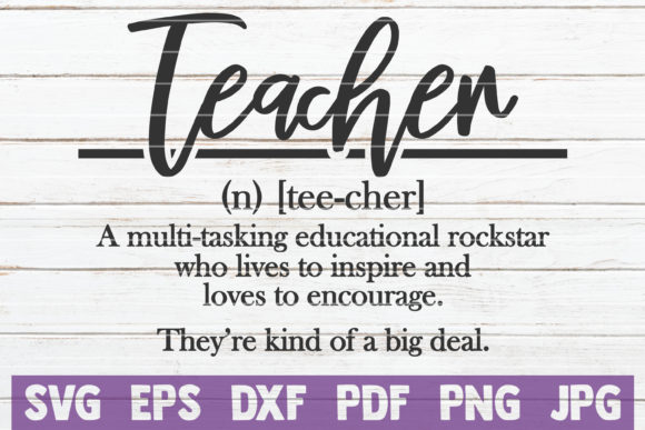 Teacher Definition Cut File: Graphics and Crafts for Editorial Use