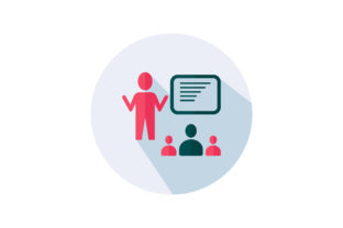 Teacher Teaching in Classroom Icon: A Versatile Graphic Design Asset for Crafters
