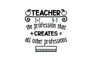 Teacher the Profession That Creates All Other Professions: A Crafts Quote Asset for Branding